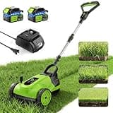 Electric Small Lawn Mower with Auto Shut-Off Sensor, 3 Position Cutting Height, 9.9Lbs Lightweight Cordless Push Mower Battery Powered for Garden/Yard/Farm, Gardening Gifts for Parents, Seniors