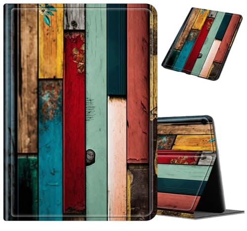 BVCLKJPOI Wooden Board Case for Samsung Galaxy Tab A11 Plus 2026 / Galaxy A9 Plus 11", Smart PU Leather Stand Cover with Soft TPU Back, Auto Sleep/Wake for Teens Kids
