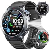 Jugeman Smart Watch for Men Women with Answer/Make Call, Heart Rate Pedometer Sleep Monitor Fitness Tracker-A12