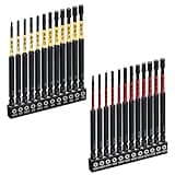 TGFTGF Impact Hex Head Allen Wrench Drill Bit Set, 24PCS, 4-inch (Metric & SAE), Premium S2 Steel 1/4" Hex-Shank Hex Bit Set, CNC Machined Magnetic Screwdriver Bit Set, Storage Box, Automotive Home