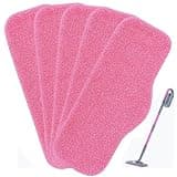 Sgizoku Steam Mop Pads for Schenley Steam Mop Cleaner and Dupray Neat Steam Cleaner - Washable Reusable Wet & Dry Cleaning - Microfiber Mop Pad Refill for Multi-Surface Floor (Pink) - 5 Pack