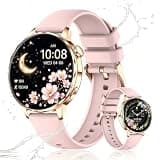 PODOEIL Smart Watch for Women with Bluetooth Calling, 1.27" AMOLED Touchscreen, IP68 Waterproof Fitness Tracker with Heart Rate & Sleep Monitor, 100+ Sports Modes for Android & iPhone (Pink)