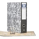 Unipapel | File Cabinet with Lever and Box | Folio Size | 65 mm Nickel Plated Rings | Ollao Front | Long Corner | 35 x 29 x 7.5 cm | Lined Cardboard | Heather | Unisystem Novoclas | FSC Certified