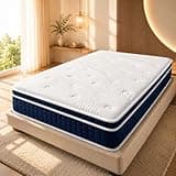 QynXelZ King Size Mattress 12 Inch, Medium Firm Hybrid Mattress with Individually Pocket Springs and Comfort Foam, Pressure Relief Bed Mattress with Motion Isolation and Breathable Knitted Fabric