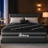 Full Size Mattress, 12 Inch Medium Firm Individually Pocket Spring Black Hybrid in a Box, Fiberglass Free CertiPUR-US Foam, Motion Isolation, Pressure Relief & Cooling Sleep for Adults & Couple