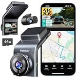 BOTSLAB G300 PLUS 4K DUAL Dash Cam Front and Rear [2026 Upgraded], STARVIS 2 Sensor, 64GB Card Included, Voice Control, 5GHz WiFi Dashcam Front and Rear Camera, GPS, WDR Night Vision, 24H Parking Mode