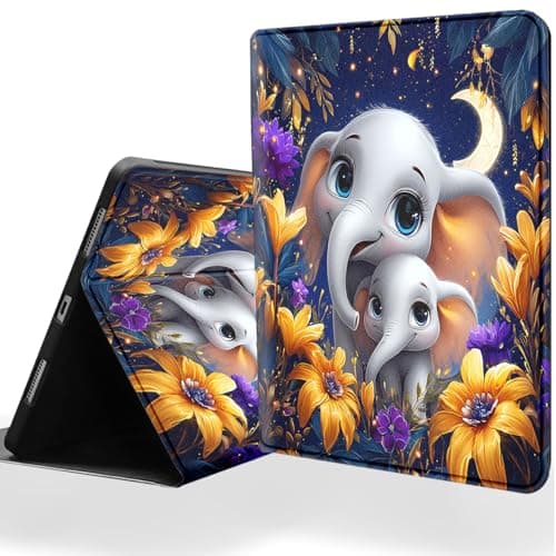 DSRGRGFDJ Tablet Case for Samsung Galaxy Tab S8/S7 11 Inch 2022/2020 Model (SM-X700/X706/T870/T875/T878),Auto Wake/Sleep and Multi-Angle Adjustable Stand Cover - Elephant Flower