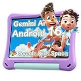 EDUAITABLET Kids Tablet 10 inch, Android 16 Tablet for Kids, 20GB RAM, 32GB ROM, 1TB Expandable Storage, Parental Controls, 6000mAh Battery, Dual Camera, Wi-Fi 6, BT 5.4, EVA Case (Purple)