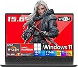 2026 AMD Gaming Laptop with Ryzen 7 5700U Processor(8C/16T, Up to 4.3GHz), AMD Radeon™ Graphics, 16GB RAM 512GB NVMe SSD, 15.6“ FHD Display Laptop with BK, WiFi 6, HDMI, Type-C, Webcam Cover Slide