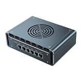 UDPTCP Fan Mini PC I7-1195G7 with 6 i226-V 2.5Gbe LAN Ports, DDR4 1*M.2, USB3.0,SIM Card Slot,Mini Desktop Computer Support Dual Band WiFi for Industry Business,NO RAM NO SSD