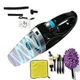 Bikerid Handheld Vacuum Cordless, 4000mAh Battery Long Runtime, Portable Rechargeable Car Vacuum Cleaner for Home Office Pet Hair Car Detailing (Black)