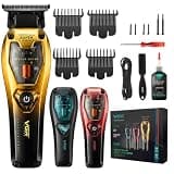VGR 668T Hair Trimmer for Men, Beard Trimmer for Men, Barber Clippers Cordless, 11000 RPM Vector Motor Hair Clippers, Ceramic DLC T-Blade, 2500mAh USB-C Grooming Kit