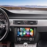 8Core 6+128G Android Car Stereo for BMW‌ 3 Series 328i 335i 325i E90/E91/E92/E93 2005-2011 w/Wireless Carplay Android Auto, 9'' Touch Screen with GPS, Mirror Link, Bluetooth, WiFi, FM Backup Camera