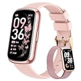 Fitness Trackers for Women Smart Watch: Fitness Tracker with 24/7 Heart Rate Monitor SpO2 Sleep Step Tracker, Pedometer Fitness Watches for Women with 5ATM Waterproof for iPhone Android 2 Bands Pink