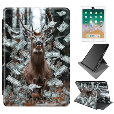 Dikoer for Samsung Galaxy Tab A11 Plus 2026/A9 Plus 2024 11 Inch Case, 360 Degree Rotating Adjustable Stand Smart Leather Tablet Cover for Women Men, Forest Brown Deer