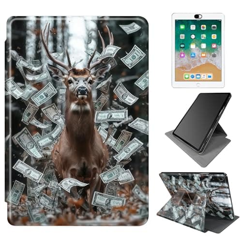 Dikoer for Samsung Galaxy Tab A11 Plus 2026/A9 Plus 2024 11 Inch Case, 360 Degree Rotating Adjustable Stand Smart Leather Tablet Cover for Women Men, Forest Brown Deer