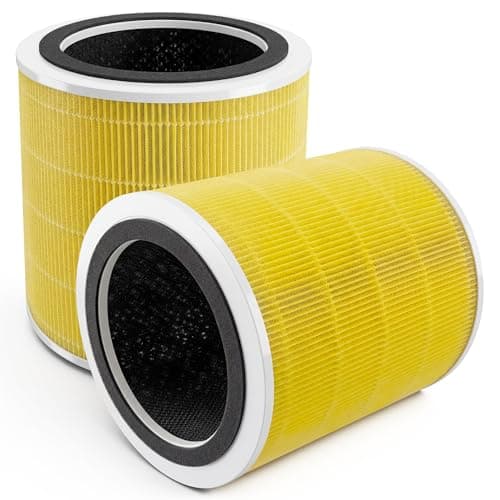 Core 400S Activated Carbon Pet Care Filter Replacement fit for Levoit Core 400S Core 400S-RF-PA LRF-C401-YUS Replacement Filter Removes Pet Dander Hair Smoke Wildfire Smoke Odors Yellow 2 Pack Vypart