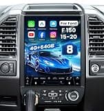 [8Core 4GB+64GB] Car Radio for Ford F150 2015 2016 2017 2018 2019 2020: 12.1'' HD Tesla Style Touch Screen Stereo with Wireless Carplay Android Auto GPS 5GWiFi BT5.0 FM AM RDS DSP SWC Backup Camera