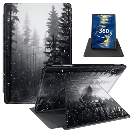 GFRGTFHYT for iPad Air 11 Inch Case M2 (2024) /Air 6th/5th/4th Gen (2024/2022/2020) 10.9 Inch PU Leather 360 Degree Rotating Swivel Stand Smart Cover with Auto Wake/Sleep, Forest