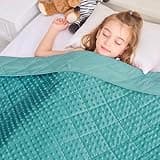 yescool Weighted Blanket 3 Pounds Teal Heavy Blankets, Microfiber Weighted Throw Blanket Breathable Warm Fleece Minky Blanket for 20-40lbs, 36"x48"