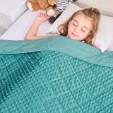 yescool Weighted Blanket 3 Pounds Teal Heavy Blankets, Microfiber Weighted Throw Blanket Breathable Warm Fleece Minky Blanket for 20-40lbs, 36"x48"