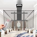 GFSGHZZ Ceiling Tv Mount, Motorized Tv Mount for 50-90 Inch Tvs, Hidden Drop Down Tv Lift with Auto Lifting, Motorized Tv Stand with Remote Control and Switch Control