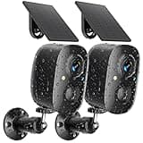 JESIOO Security Cameras Wireless Outdoor 2K Solar Powered WiFi Cameras for Home Security,AI Motion Detection,Siren Alarm,Spotlight Color Night Vision,2-Way Audio,SD/Cloud Storage