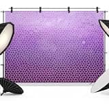 Purple Ombre Backdrop 8x6ft Geometric Stained Glass Photography Backdrop Fabric Photoshoot Background Polyester Tapestry Banner for Birthday Baby Shower Decoration Party Video Photo Studio Props
