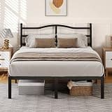 Snaye 14 Inch King Size Bed Frame with Headboard, Heavy Duty Metal Platform Bed Frame King Size Mattress Foundation with Sturdy Steel Slats, Easy Assembly Noise Free