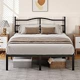Snaye 14 Inch King Size Bed Frame with Headboard, Heavy Duty Metal Platform Bed Frame King Size Mattress Foundation with Sturdy Steel Slats, Easy Assembly Noise Free