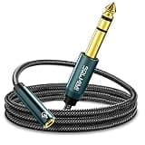 SOLMIMI 1/4 to 1/8 Headphone Adapter, 4 Feet 6.35mm Male to 3.5mm Female TRS Stereo Audio Jack Adapter Cable for Mixer Guitar Amp Piano Keyboard Amplifier Headphone Speaker (4Ft/1.2M)