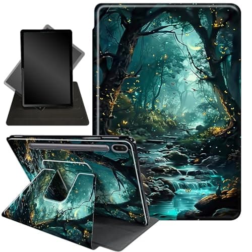 Case for Samsung Galaxy Tab S6 10.5" 2019 (Model SM-T860/T865/T867),360 Degree Rotating Stand Smart Protective Case for Samsung Tab S6 Case,Gold Butterfliy Forest