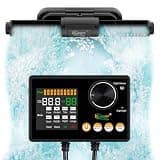 hygger Intelligent Wave Maker for Aquarium, Saltwater Freshwater Circulation Pump Adjustable 6 Waves/Night/Feed/Wireless Connection Mode, Magnetic Holder Display Controller Memory Function (25W)