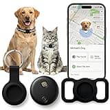 GPS Tracker for Dogs & Cats, Smart Dog Tracker for Collar, No Monthly Fee or SIM Card, IP68 Waterproof Rating & Mini Ultra-Thin Design, 365-Day Battery Life, iOS Only