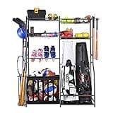 Mythinglogic Garage Sports Equipment Storage, 2 Golf Bag Storage Stand and Other Sports Equipment Storage Rack, Garage Organizer System