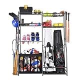 Mythinglogic Garage Sports Equipment Storage, 2 Golf Bag Storage Stand and Other Sports Equipment Storage Rack, Garage Organizer System