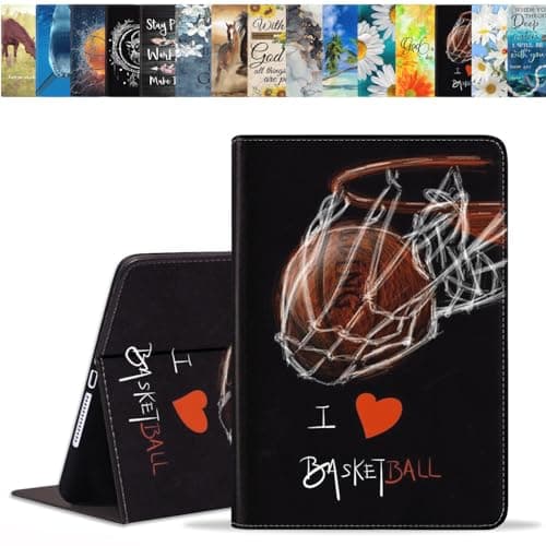 BWOOLL Case for Samsung Galaxy Tab S11 11 Inch 2025 Tablet (Model: SM-X730/X736B), Slim Lightweight PU Leather Stand Cover with Auto Wake/Sleep, I Love Basketball