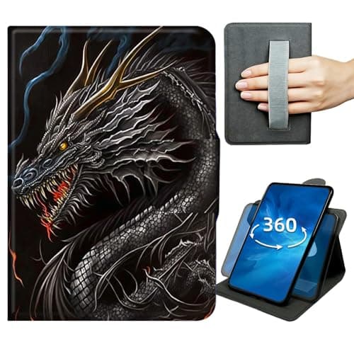 Case for 6" Kindle 10th Generation 2019 Release 360 Degree Rotating Stand Lightweight Protective Tablet Cover with Auto Wake/Sleep,Magnetic Clasp & Hand Strap - China Dragon