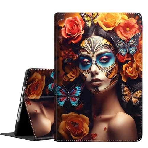 Cover for Samsung Galaxy Tab A9 Plus 11 Inch Tablet [SM-X210/X216/X218], Slim Folding Stand Cover with Auto Wake/Sleep for Galaxy Tab A9+ 11 2023, Butterfly Girl Flower