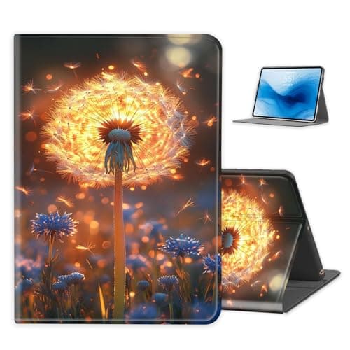 FXIANGWL for Kindle Paperwhite 6 12th Tablet Cover, Lightweight PU Leather Adjustable Stand, Auto Wake-Sleep, Protective Smart Cover for Kindle Colorsoft 12th 7 Inch 2024, Dandelion