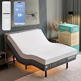 Renanim SFE Full Size Adjustable Bed Frame with Mattress - 14" Hybrid Memory Foam - Zero Clearance, Wireless Remote Head & Foot Incline - Zero Gravity - Electric Massage, Underbed Lights & 4 USB Ports