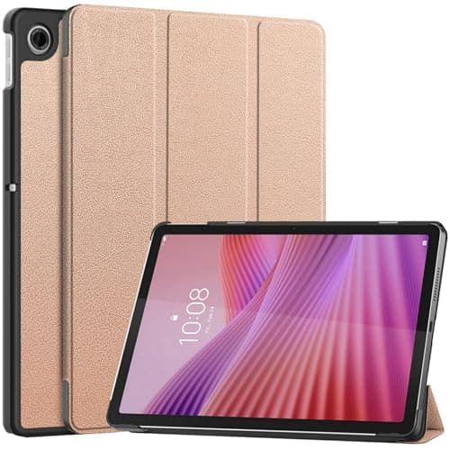 idudao Folio Case for Lenovo Tab 10.1 inch 2025,Auto Sleep Wake Protective Cover for Model: TB311FU/TB311XU Tablet, Gold