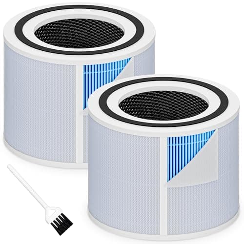Core 300 Smoke Remover Replacement Filter for LEVOIT Core 300 Core 300S Core 300-P Core 300S-P Air Purifier, 4-in-1 High Efficiency Activated Carbon, Compared to Part # Core 300-RF-SR, 2 Pack, Blue