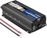 LVYUAN 1000W Pure Sine Wave Power Inverter 12V DC to 110V/120V AC Converter with 2 sockets,LED Display,USB Port for Family,RV, Truck,Road Trip,Emergency