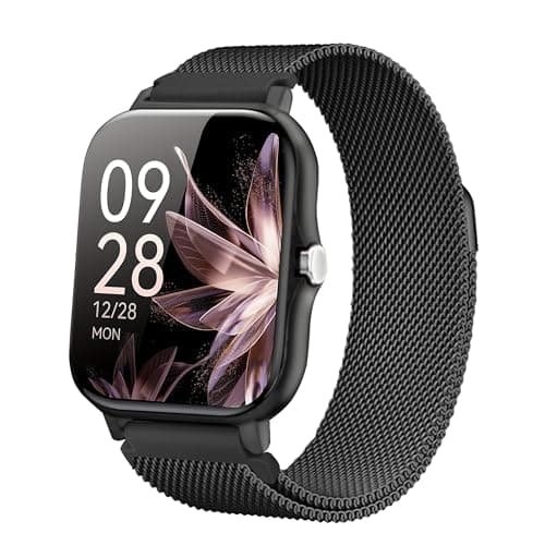 RYE 2026 New Smartwatch, Built-in Speaker, Wireless Calling, Indoor Outdoor Multi-Scene Use, Pedometer, Running Detection, 100+ Sports Modes, Fashion Birthday (Black)