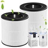 M05 B-D02L Replacement Filter Compatible with MOOKA M05/ B-D02L Air Purifi-ers, for KOIOS B-D02L, for VEWIOR B-D02U, HEPA Air Filter and Activated Carbon Filter, 2 Pack, White