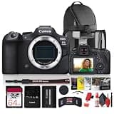 Canon EOS R6 Mark II Mirrorless Camera with Stop Motion Animation Firmware (5666C038) Full-Frame Camera for Content Creation,7K Video, High-Speed, 32.5MP Sensor + 64GB Card + Photo Software + More