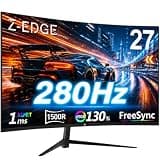 Z-Edge 27 inch Curved Gaming Monitor, 1080P 280Hz 240Hz Computer Monitor