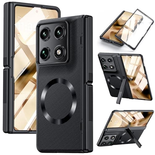 LEIAU for Motorola Razr Fold Case: Premium Leather Invis-Ring Magnetic Case, Fit MagSafe Wireless Charging, Invisible Stand, Full Hinge Protection, Anti-Slip Shockproof Razr Fold Phone Cover 2026