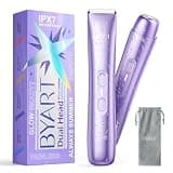 BYART Bikini Trimmer for Women Dual Head – IPX7 Waterproof & Painless Electric Razors for Pubic Hair, Face, Legs, Underarms – Portable Cordless Shaver with Fast Charging, Self Care Gifts for Women